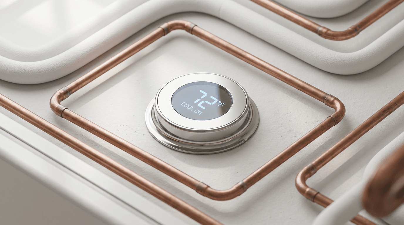 HVAC control system and thermostat